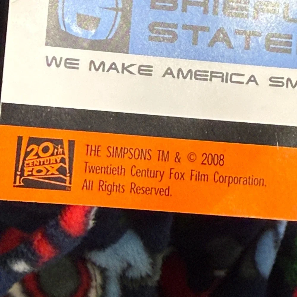 The Simpsons Fleece‎ Pajama Pants Santa Bart Holiday Loungewear Medium Y2K